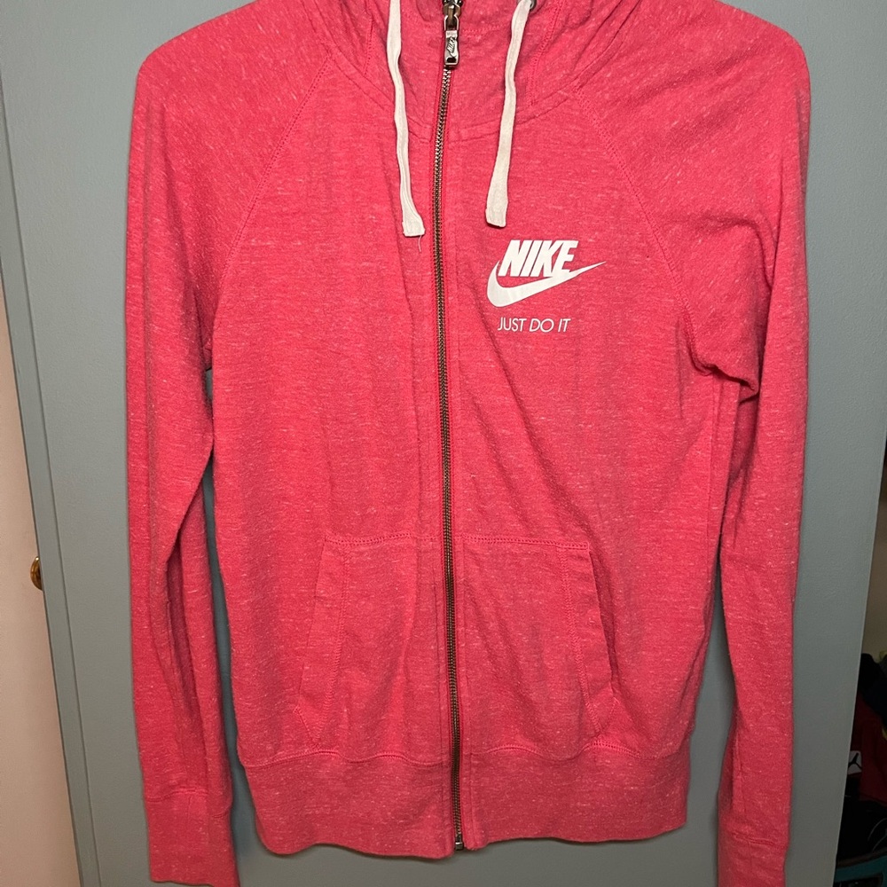 Nike Pink Zip-Up Hoodie Xs